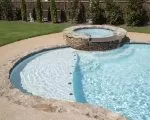 Thumnbail of stone edging on swimming pool