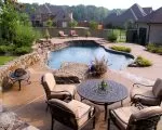 Thumnbail of freeform pool with seating