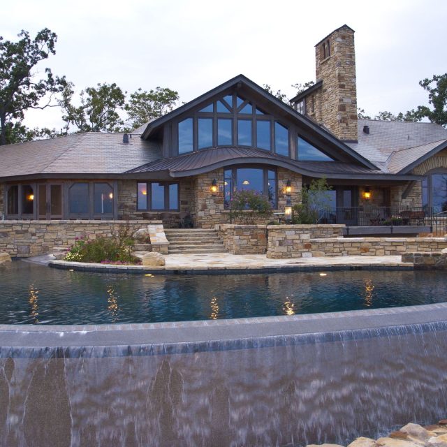 modern home with swimming pool