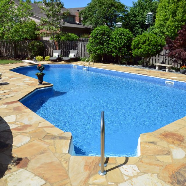 Backyard swimming pool