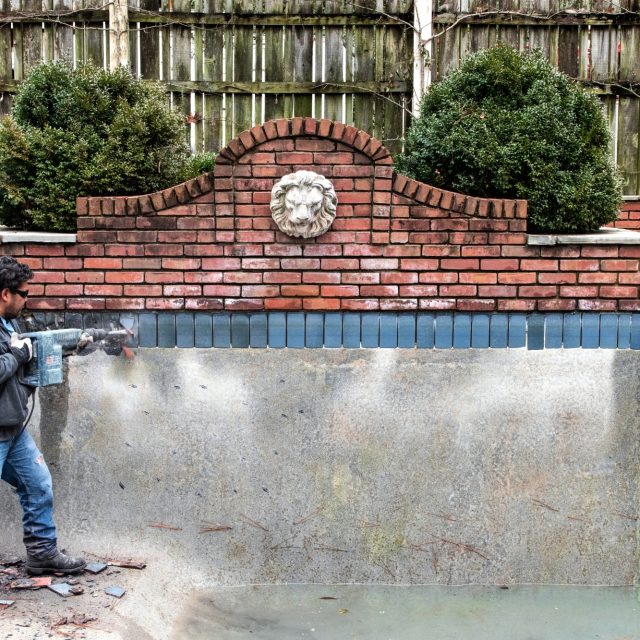 Remodeling of a swimming pool