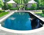 Thumnbail of luxury backyard with outhouse and pool