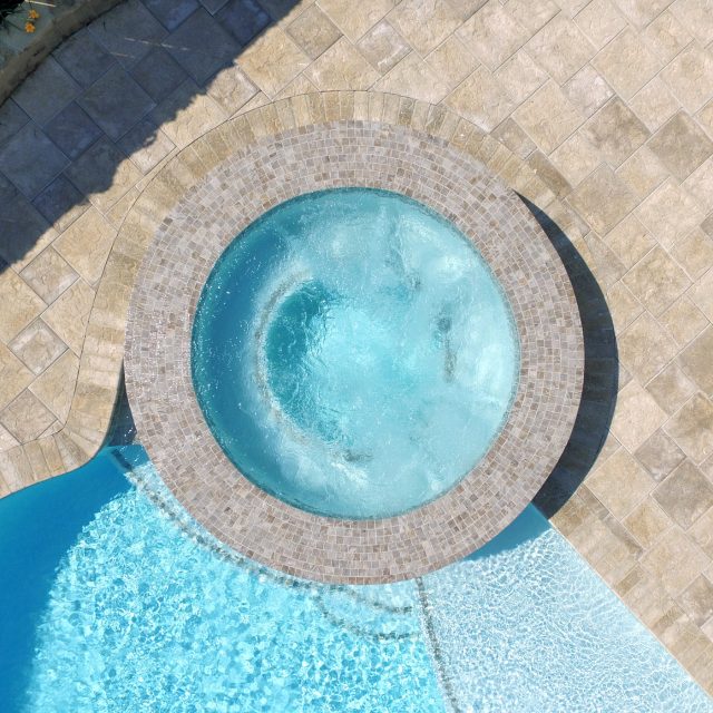 birds eye view of spool pool