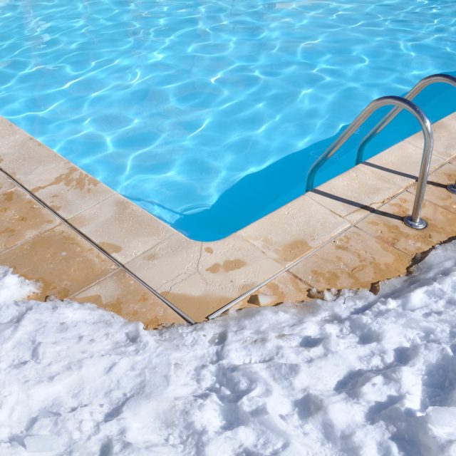 outdoor pool in winter